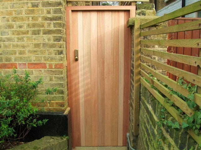 Meranti or cedar tongue and groove gate