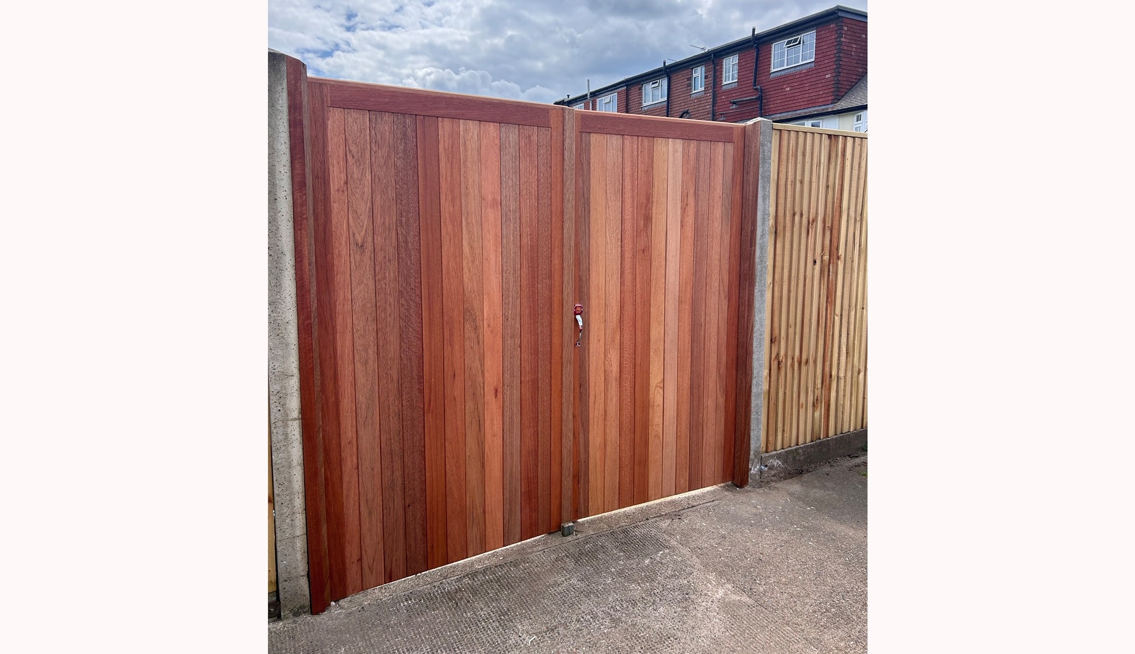 Meranti tongue and groove gate