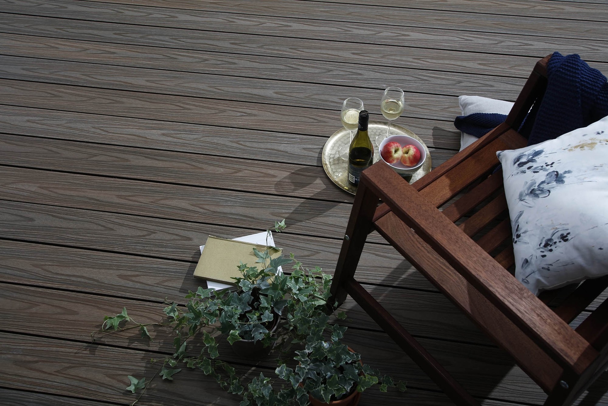 Oak composite decking