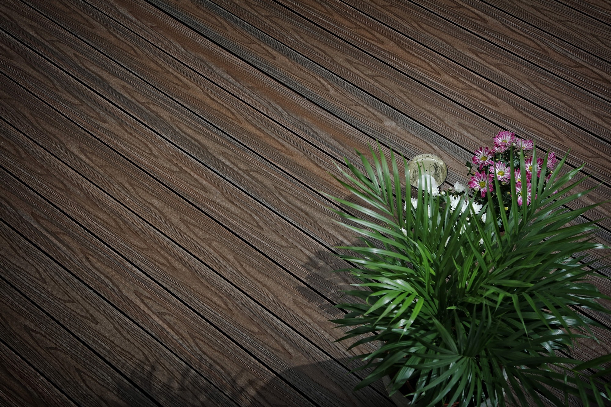 Walnut composite decking