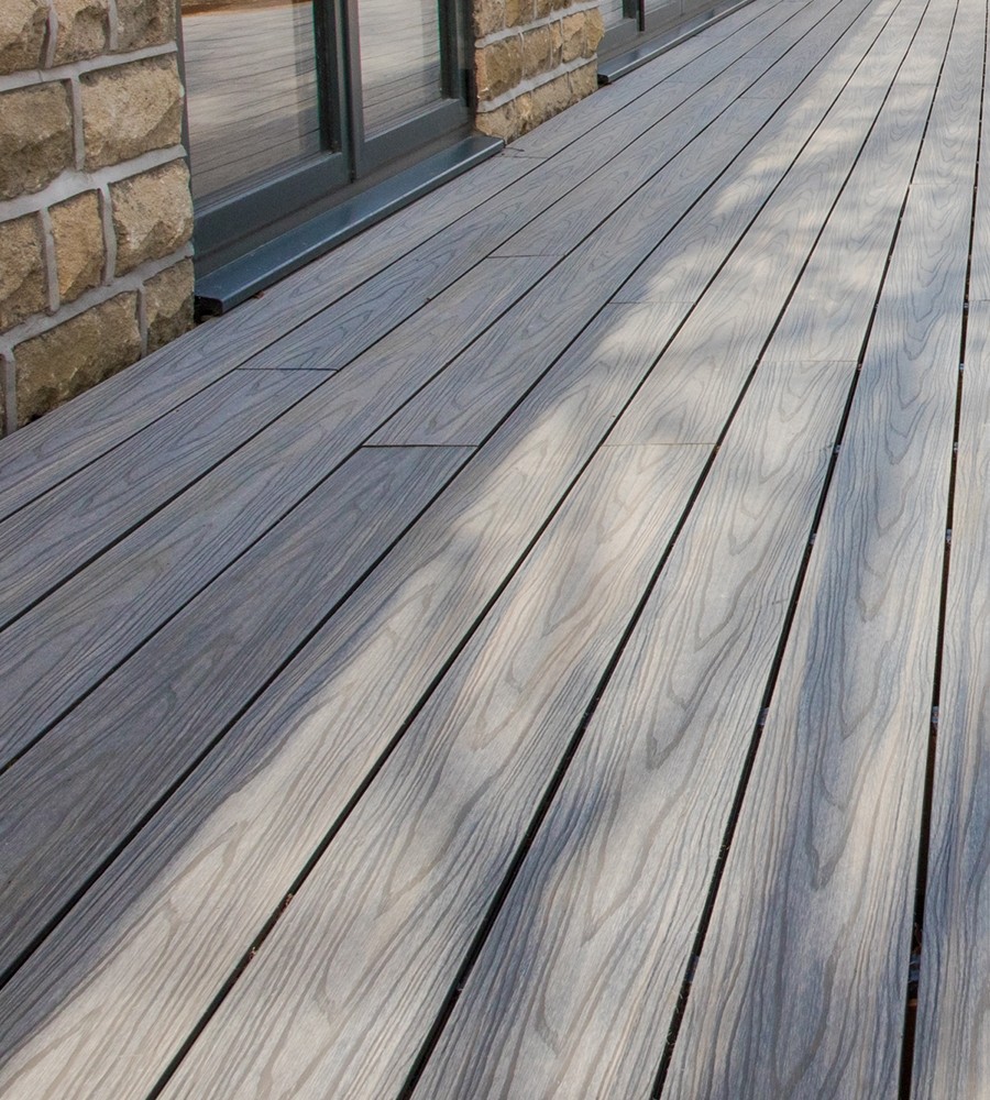 Antique composite decking