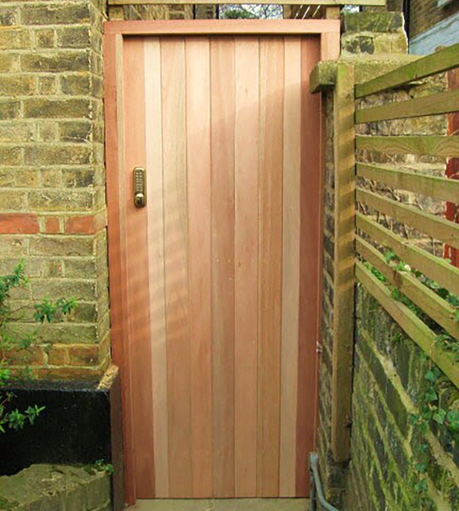 Meranti or cedar tongue and groove gate