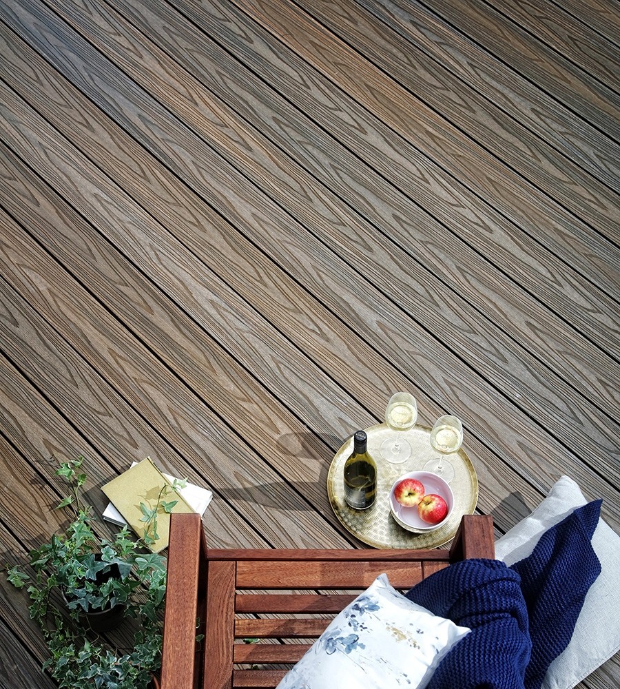 Oak composite decking