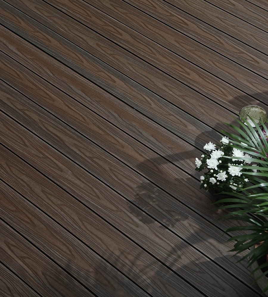 Walnut composite decking