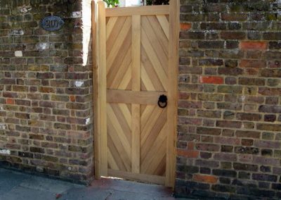 Bespoke iroko gate