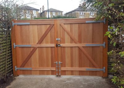 Meranti driveway gates